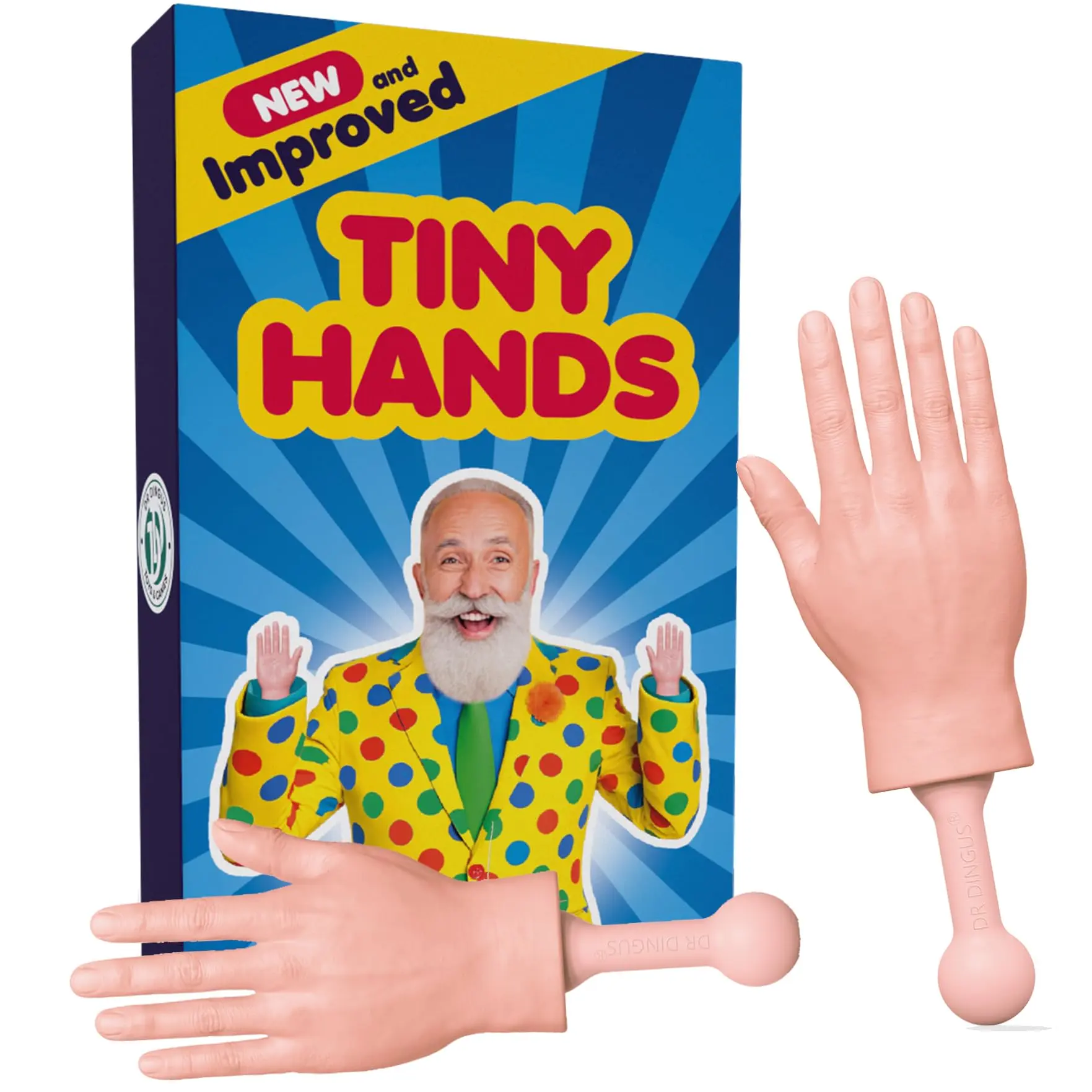 Tiny Hands (1 Pair) - Original Small Stick Puppets - Make Anyone Laugh - Patent Protected
