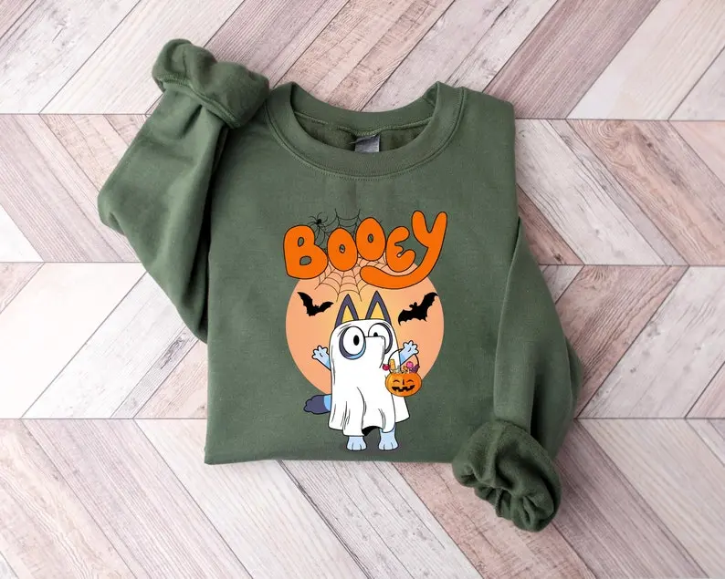 Booey Halloween Sweatshirt, Spooky Cartoon Sweatshirt, Halloween Family Match Sweatshirts