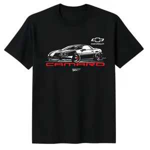 Camaro T-Shirt, Chevrolet Performance Muscle Car Graphic Tee, Modern Chevy Sports Car Shirt for Car Enthusiasts & Racers