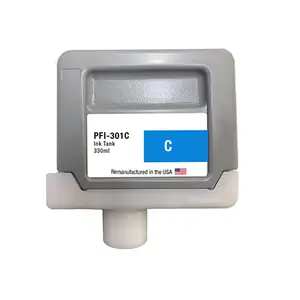 U.S. Remanufactured for Canon PFI-301C 330ml Cyan Ink Cartridge