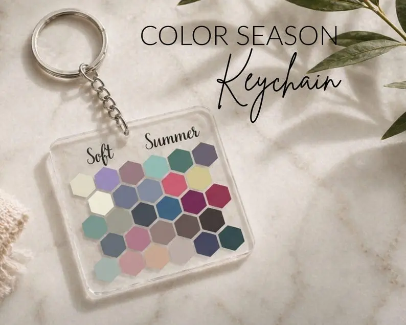 Personal Color Palette Keychain | Seasonal Color Analysis Tool | 12 Season Palette | Wardrobe Color Guide | Stylist Gift