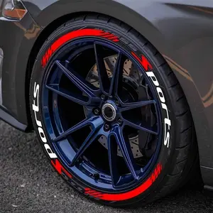 Tire Stickers 8 Pcs Sport Racing Tire Decals - Waterproof Vinyl Tire Lettering Sidewall Decals, Permanent Car Wheel Tire Modification Stickers，Universal Car Decor Accessories for Men，Auto Tire Sidewall Decoration