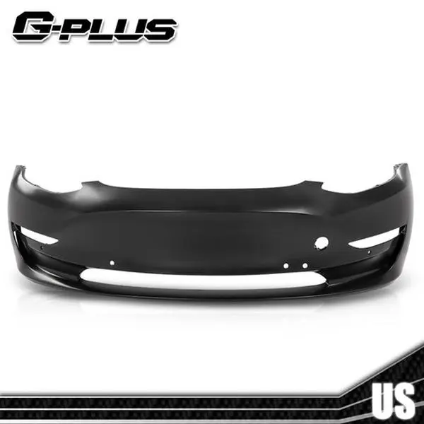 Fit For 2017-2023 Tesla Model 3 Front Bumper Cover Fascia w/ Park Sensor Hole