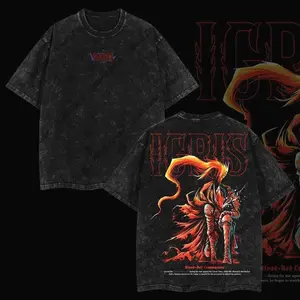 [COLLECTION] Solo Leveling IGRIS, IRON, TANK, BERU T-Shirt, Shadow Soldiers Sung Jin-Woo Anime Double Printed Oversize Lightweight Acid Washed Graphic Tee Gift For Anime Fan 390