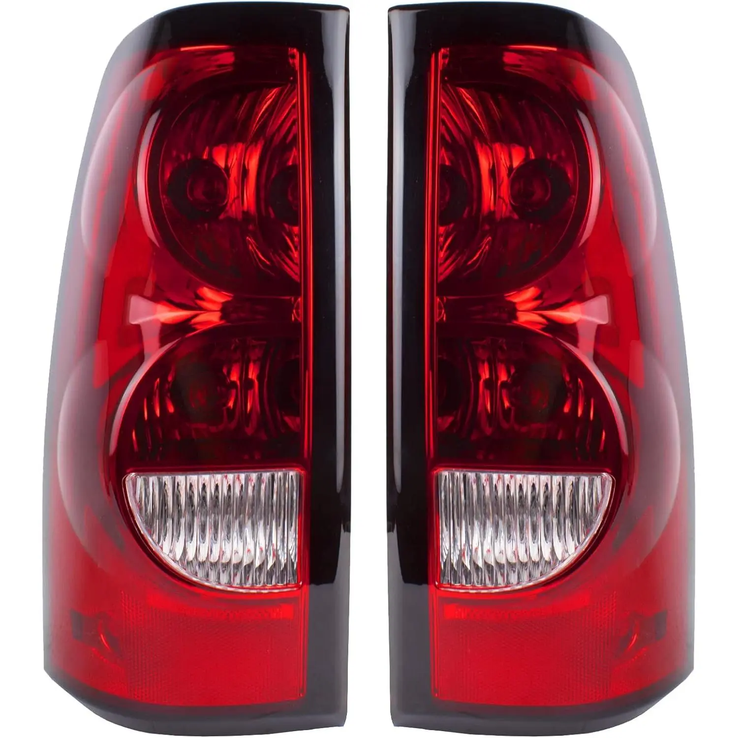 Driver and Passenger Side Tail Light for 2003-2006 Chevy Silverado 1500, 2500, 3500 Truck - Waterproof Sealed Unit, Car LED Lights with Bulb and Harness, Indicator Lamp, Led Lights Car