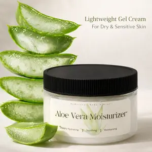 Aloe Vera Moisturizer | Hydrating Gel Cream | Lightweight Face Moisturizer for Dry & Sensitive Skin | Soothing Aloe Skincare | Non Greasy Glow Cream