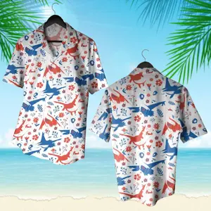 Latios Latias Hawaiian Shirt Legendary Airy Bird Anime Shirt Duo Tropical Summer - Anime Manga Gift - Funny Aloha PKM Button Up for Summer Beach Vacation - Anime Inspired Graphic Shirt, 3D Hawaiian Shirt, Gift for Lovers, Family