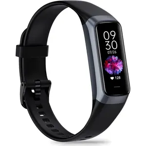 Fitness Tracker, Activity Trackers with 24/7 Heart Rate, Blood Oxygen Blood Pressure Sleep Monitor, Step Counter with 1.1" AMOLED Touch Color Screen, Calorie Pedometer Health Smart Watch for Women Men