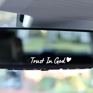 Trust In God Car Decal - Express Your Faith & Beliefs Visibly - Reminds Driver to Trust God - Reduces Stress & Anxiety - Spread Positivity