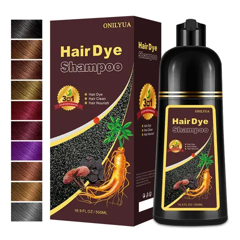 Herbal Semi Permanent Vivid Hair Color Shampoo - 3-in-1 Quick Alternative Hair Dye, Plant Extracts, Long Lasting 500ML, Valentine’s Day Haircare Gift, Herbal Hair Color