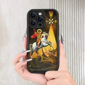 Phone Case - A St. George Case |     Georgian Style - Durable And Long-Lasting |     Camera Protection |     Shockproof And Drop-Resistant |     Matte Anti-Slip |     Light Luxury Fashion suitable with iPhone 17 E Air Pro ProMax iPhone16 15 14 Plus 13 12