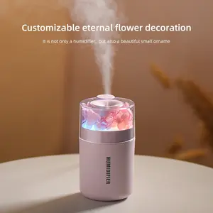 Portable Mini Air Humidifier with Colorful Night Light, Essential Oil Diffuser, Silent Operation, Adjustable Mist Mode, USB Powered Humidifier