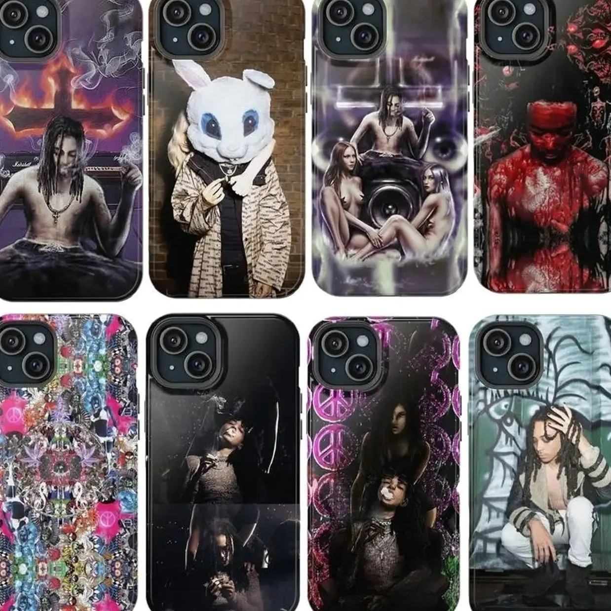 Che Rapper Bonnie Foxy Chica Horror Game Aesthetic Phone Case, Compatible with iPhone X, 11, 12, 13, 14, 15, 16, 17 & more