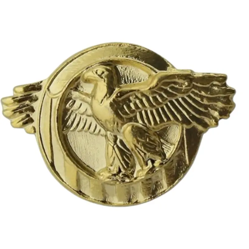 Vanguard Lapel Pin WWII Honorable Discharge (Ruptured Duck) - Satin Gold  - Collector’s Edition, High-quality plain badge, perfect for display, cosplay, or as a unique gift. “Not for official use.”
