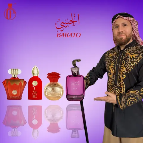 El Habibi Barato Bundle | Zakat Z 26 + Thuraya + Hawas Diva + Lahdath | Women's Fragrance | 100 ML - 3.4 OZ | Eau De Parfum | Saffron - Jasmine & Violet Leaves
