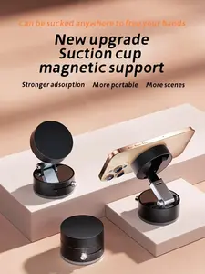 Vacuum Magnetic Phone Stand. Foldable And Retractable, Strongmagnet, Portable, Multi-Scene Useeasy To Use, Zero Bubbles, Your Screenstays Spotless