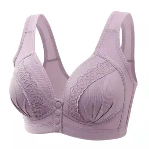 Women's Front Closure Bras Push-Up Jacquard Bra Posture Full Coverage Underwire Unlined Seamless Bra for Daily Wear All Seasons, Push bra,Womenswear, Unlined Bra, Wireless Underwear Bras