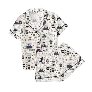 JJK Gojo Pajama Set, Anime Manga Satoru Toji Yuji Choso Pajamas Set Silk Satin Fabric Soft Comfortable Gift For Fan