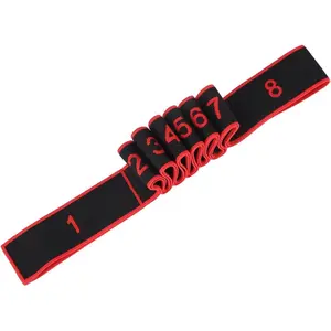 Fitness Resistance Bands, Numbered Resistance Bands for Glutes, 8-Section Elastic Yoga Resistance Band, Adjustable, for Yoga, Stretching and Fitness