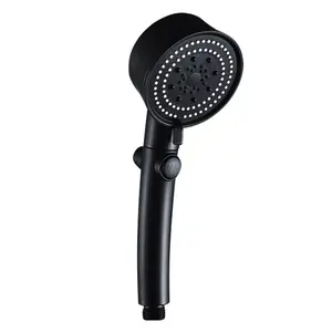 High Pressure Handheld Shower Head with 5-Modes, Adjustable Turbocharged Shower Head, Water Saving Bathroom Spray Nozzle
