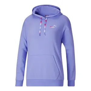 PUMA Womens Elevated Essentials Hoodie Casual Outerwear Casual - Purple