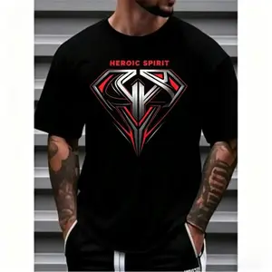 2026 New 100%25 Premium Cotton Sustainable Justice League Men'S Plus Size Casual Crew Neck T-Shirt Graphic Print Short Sleeve Ideal for Spring/Summer Everyday Tshirt| Playful Text Design  Comfortable Fit SIZE Plus Size M-3XL,sUnisex Boxy Fit Heavyweight