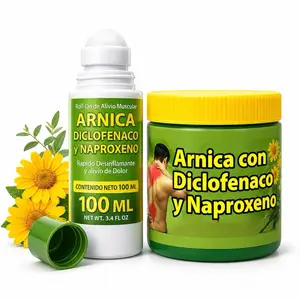 (COMBO PACK) 100ML Arnica Roll On + 125G Arnica Gel Pomada Pain Relief with Menthol, Arnica,  & Essential Oils - Extra Strength Arnica Roll On Fast Cooling Muscle & Joint Relief for Arthritis, Back Pain & Sciatica