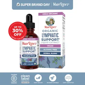 MaryRuth's Lymphatic Support Herbal Blend Liquid Drops - USDA Organic - Echinacea & Elderberry - Blue Vervain - Vegan - 30 Servings