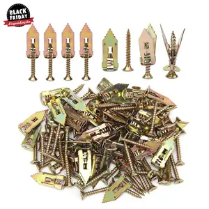 Drywall Anchors Kit 200PCS - Self-Drilling Anchors with Screws, No Drill Needed for Easy Hang - Includes 100 Anchors & 100 Screws for Quick Installation, Home & Office Use,Easy to Install,Gift for Christmas,New Year