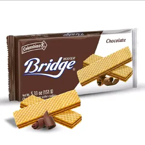 Wafer Bridge Colombina Chocolate 3 Pack sugar wafers Chocolate 151g c/u