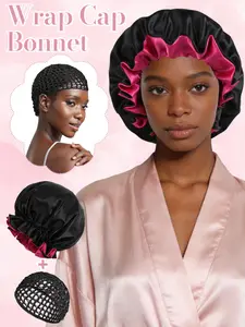 Women's Soft Comfortable Sleep Cap, Mesh Hat, Eye Mask, Hair Band & Hair Wraps, Soft Fabric, Suitable for Curls/braids, Nighttime Comfort Accessory