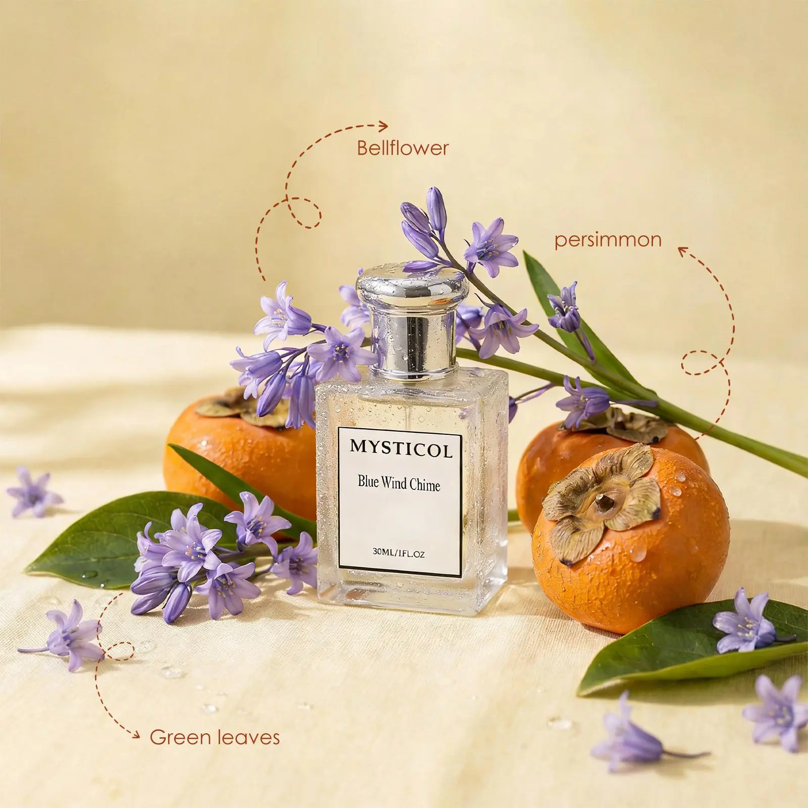 Women's Bluebell Eau De Toilette Spray - 30ml (1.0 Fl.oz) Travel Size Single Item, Aromatic Floral Blend Scent Perfumes Daily Fragrance, Floral Scents Perfume, Powdery Taste, Peach
