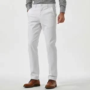 Men's slim-fit dress trousers made of cotton and spandex, available in multiple colors (sizes: 28-38).Men's Slim-Fit Formal Cropped Trousers, crafted from a cotton-spandex blend fabric, available in a variety of colors (Sizes: 28–38).