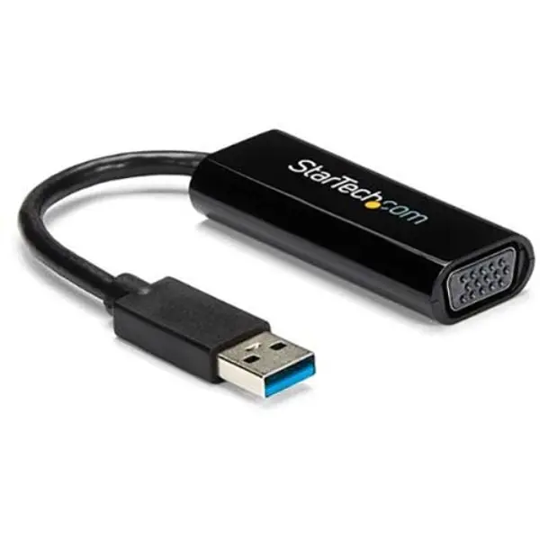 Startech ST-USB32VGAES Compact High-Bandwidth Superspeed USB 3.0 External Video Card Adapter - Black, VGA Output, 1920x1200 Res, Multi-Monitor Support, 0.33 lbs, 16mb, 4gb+ RAM, 1x Manual, 1x Driver CD, Minimizes Clutter, for Laptops, Projectors, Desktops