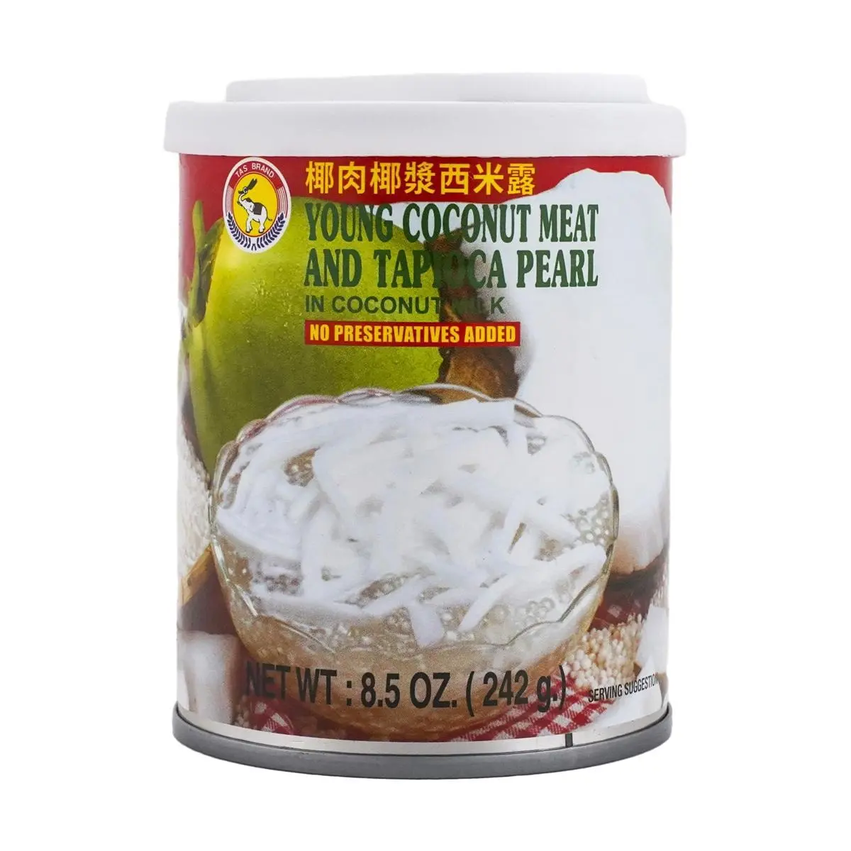 TASCO Thai Coconut Sago Dessert 242g - Creamy Coconut Milk & Sago Delight TASCO Thai Coconut Sago Dessert 242g - Creamy Coconut Milk & Sago Delight