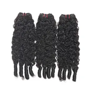 Burmese Curly Remy Human hair 3 Bundles per lot Customized 12 to 26 inches Human Hair with Spiral Curls 100% Virgin Unprocessed Raw Hair Extensions for African American