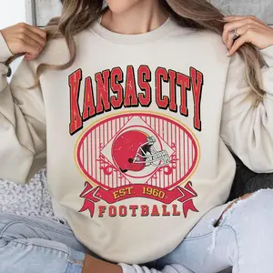 Kansas City Football 90s Style Shirt, Kansas City Football Crewneck Sweatshirt, Vintage Football Shirt, Kansas City Fan Gifts