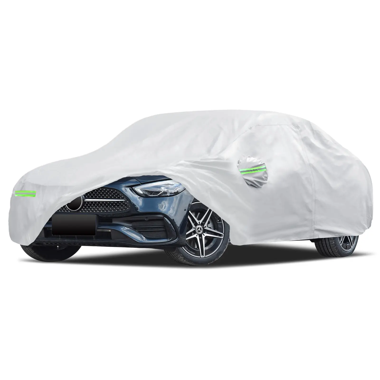Car Cover Custom Fit for 2007-2025 BMW 3 Series M3 320i 325i 328i 330i 340i, Waterproof Full Exterior Cover Sun Rain Protection with Door Zipper Silver summerwins