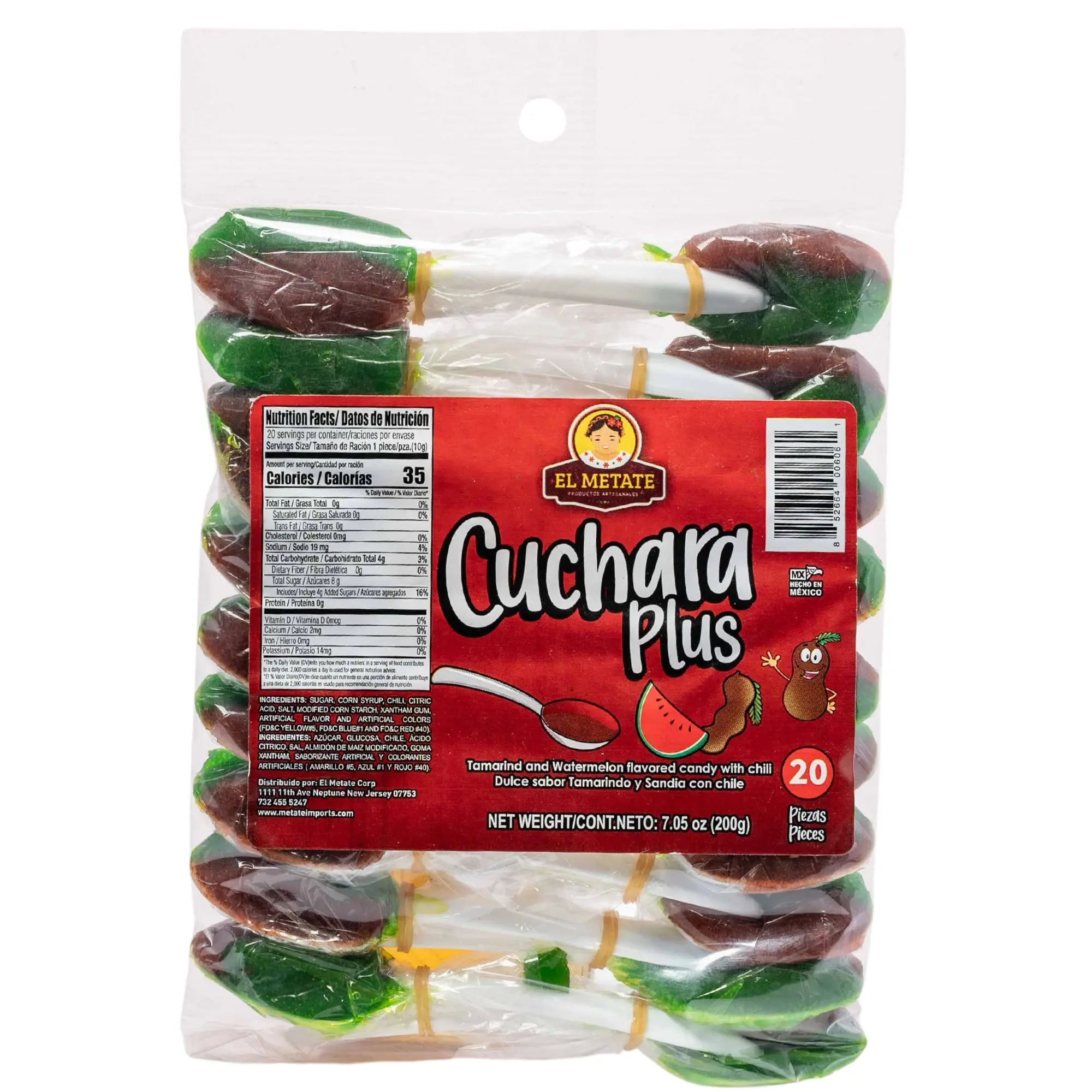 El Metate - Tamarind and Watermelon Candy Spoon 20pz Snack