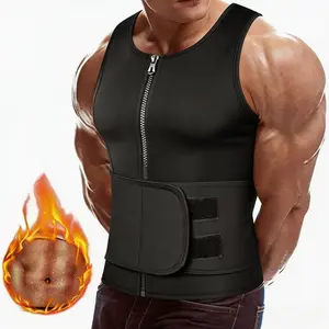 Men's Sauna Vest, Single Belt Sauna Vest Waist Trainer, Men Neoprene  Waist Trainer Gym Fitness Breathable Sweat Abdominal Shaping Tank Top Workout Apparel