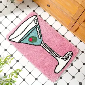 Martini Gift Dirty Martini Bathroom Rugs a Tini Bit Older Birthday Bath Mat Shower Non Slip Absorbent Margarita Theme Bath Mat Washable Bathroom Rugs for Kitchen, Front Door, Living Home