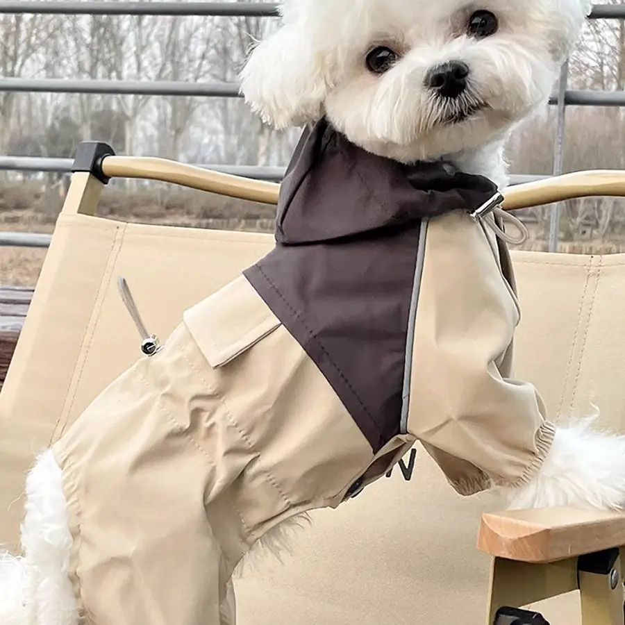 Hooded Pet Raincoat, 1 Count Waterproof Pet Clothing, Small Dog Pet Clothing, Dog and Cat Clothing Supplies