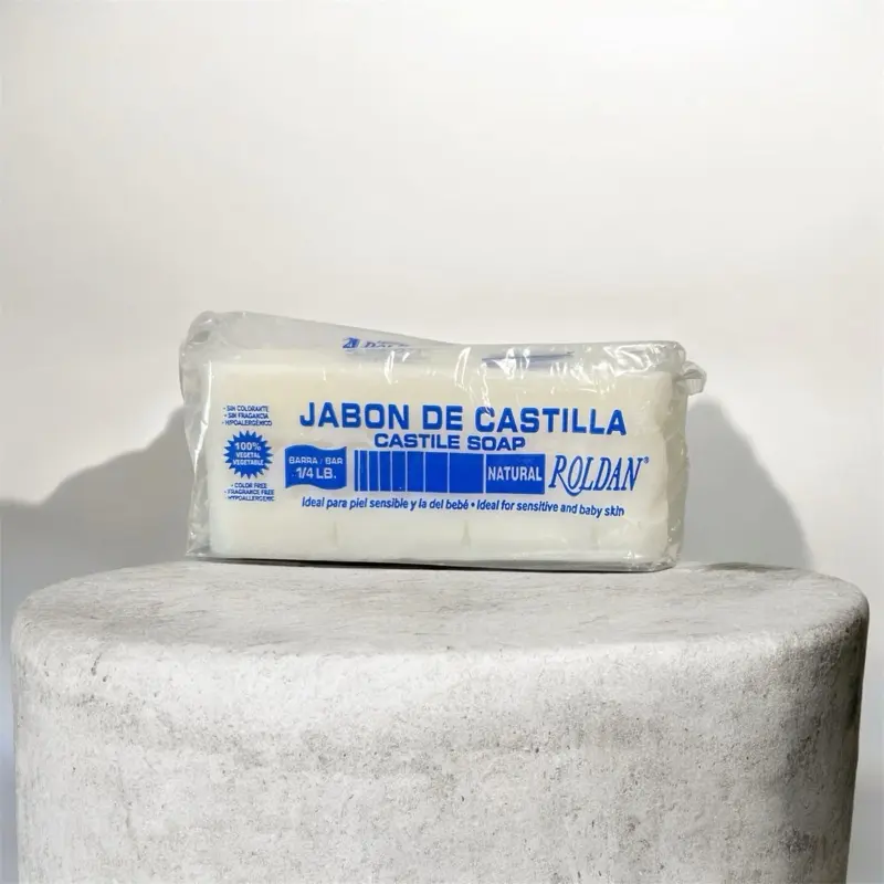 Jabón de Castilla Natural Bar Soap - Gentle Cleanser for Daily Skin Care 1/4 LB