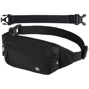 New Men's Waterproof Waist Bag Multi-purpose Crossbody Chest Bag with Earphone Port & Multi-pocket Design for Easy Storage Perfect Gift for Boyfriend or Dad Runners Sport