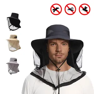 Outdoor Mosquito Net Hat, 1 Count Mosquito Net Head Cover, Mosquito Repellent Hat, Outdoor Insect-proof Hat for Camping, Fishing, Hiking, Travel unisex fishing hat