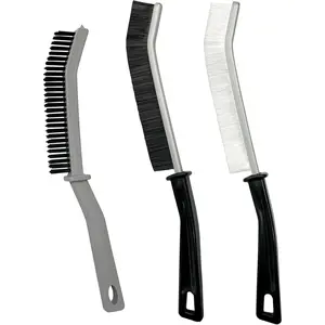 5 Pcs Cleaning Brushes for Household - Crevice Brush for Scrub Small Spaces, Toilet Cleaning Tool with Comfortable Grip, Long&Firm Bristle for Shower Tile Grout, Sinks Gap, Window Tracks, Hinges