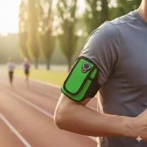 Waterproof Running Arm Band for Smartphones, Jogging Equipment, Adjustable Sweat-Resistant Fitness Phone Holder with Breathable Mesh, Anti-Slip Design, Secure Storage for Gym, Cycling, Jogging, Fits 6-Inch Phones, Lightweight & Portable