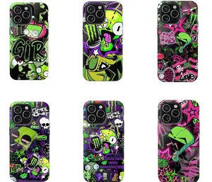 Invader Zim Phone Case, Anime Vintage Special Cover for iPhone 11 12 13 14 15 16 Pro Max Plus X SE, Samsung S21 S22 S23 S24 S25