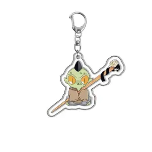 Fashion Anime Keychains Cartoon Figures Higurashi Kagome Sesshoumaru Miroku Acrylic Keyring Collection Accessories Gift