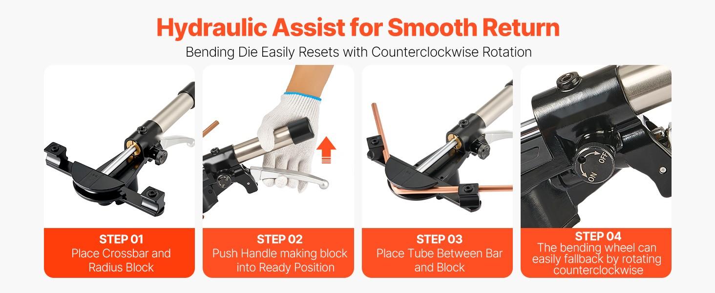 Hydraulic Tubing Bender Kit, 1/4 Inch To 7/8 Inch Copper Tube Bender With Seven Aluminium Alloy Dies, Forward And Reverse HVAC Bending Tool Set For Air Conditioning, Refrigeration, Auto Repair, Industrial Grade Hydraulic Tubing Bender Kit, 1/4 Inch To 7/8 Inch Copper Tube Bender With Seven Aluminium Alloy Dies, Forward And Reverse HVAC Bending Tool Set For Air Conditioning, Refrigeration, Auto Repair, Industrial Grade